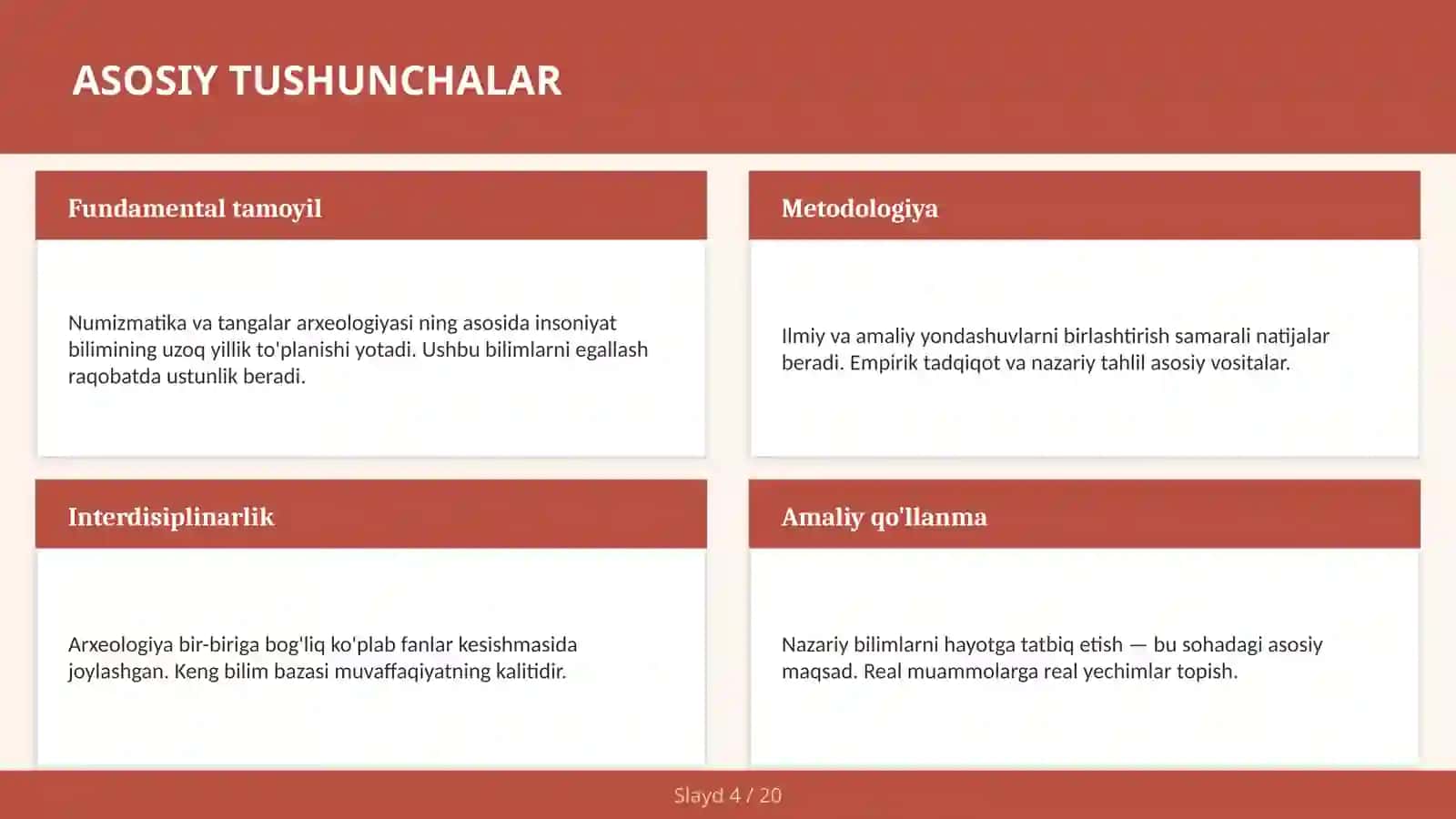 Numizmatika va tangalar arxeologiyasi 4