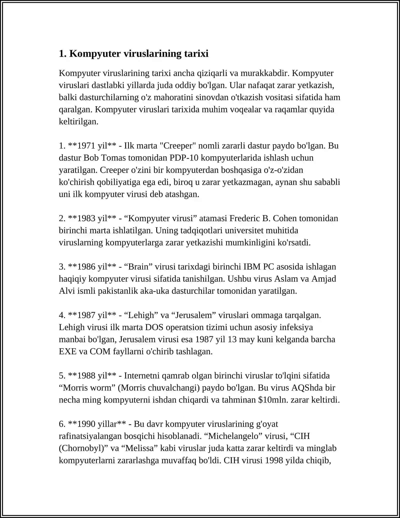 VIRUS VA ANTIVIRUS DASTURLAR 4