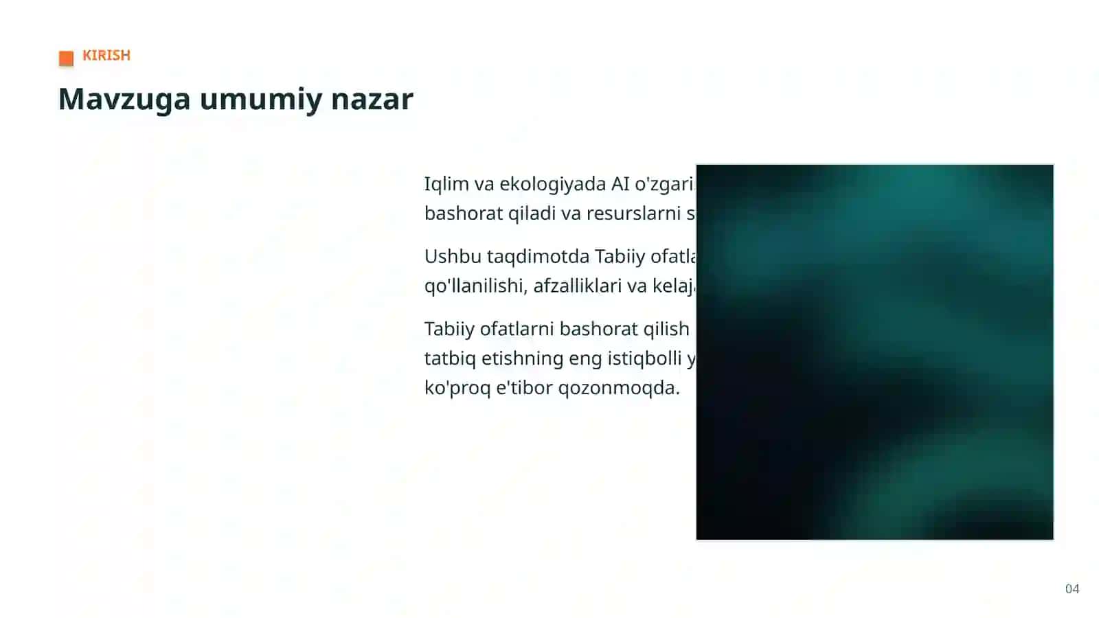 AI IQLIM VA EKOLOGIYADA 4