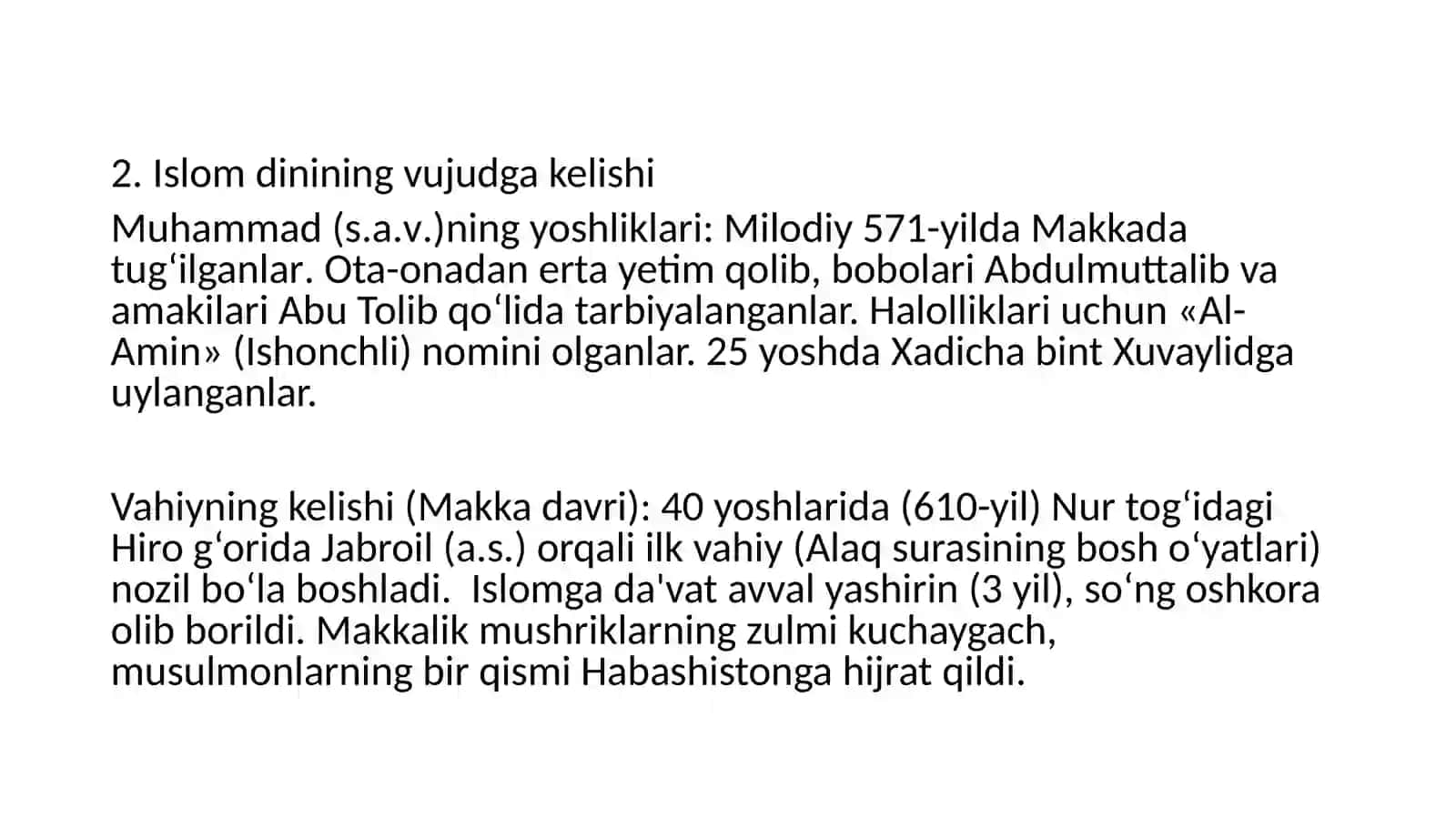 ISLOM DINI TARIXI VA MOHIYATI 4