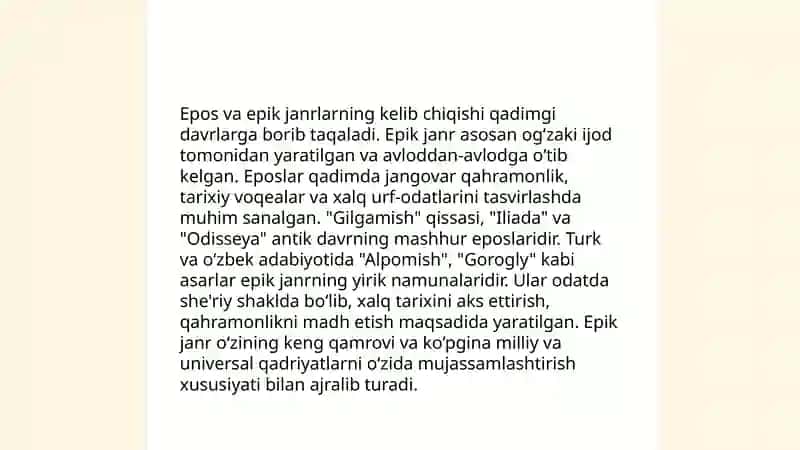 Epos va epik janrlar 4