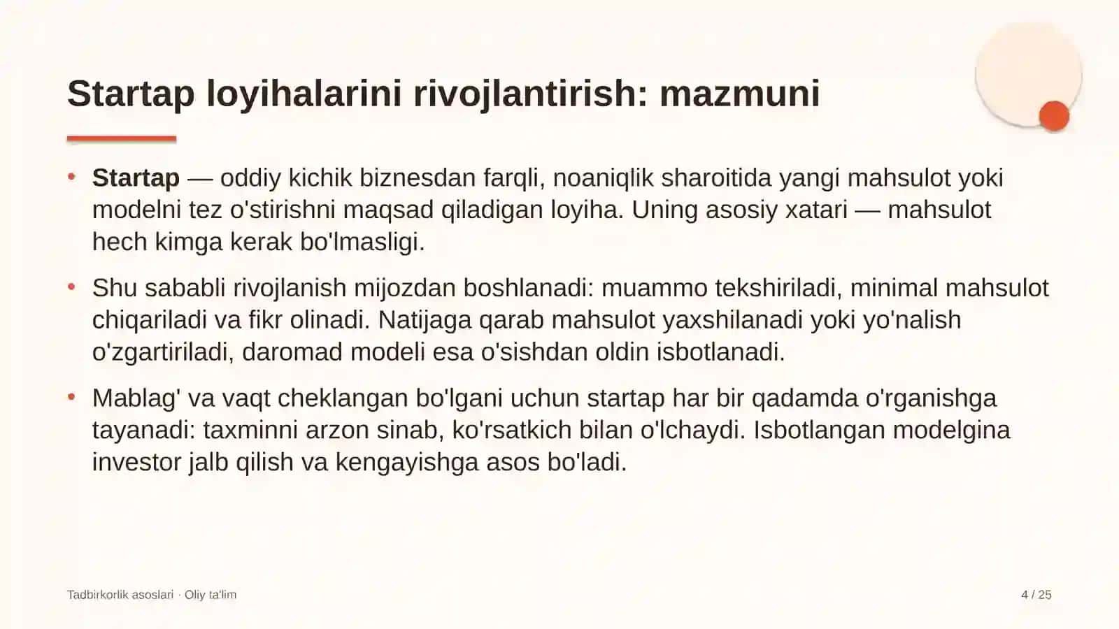 Konservatoriyalarda startap loyihalarini rivojlantirish 4