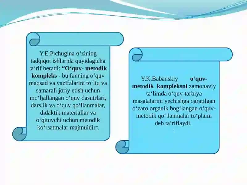 Maktabgacha ta'lim yo'nalishlari bo'yicha metodik afanlardan o'quv-metodik komplekslarni tayyorlash 4