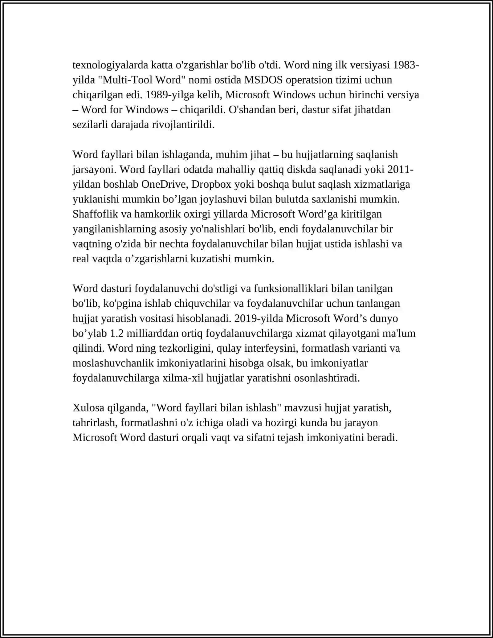 WORD AND JOB 4