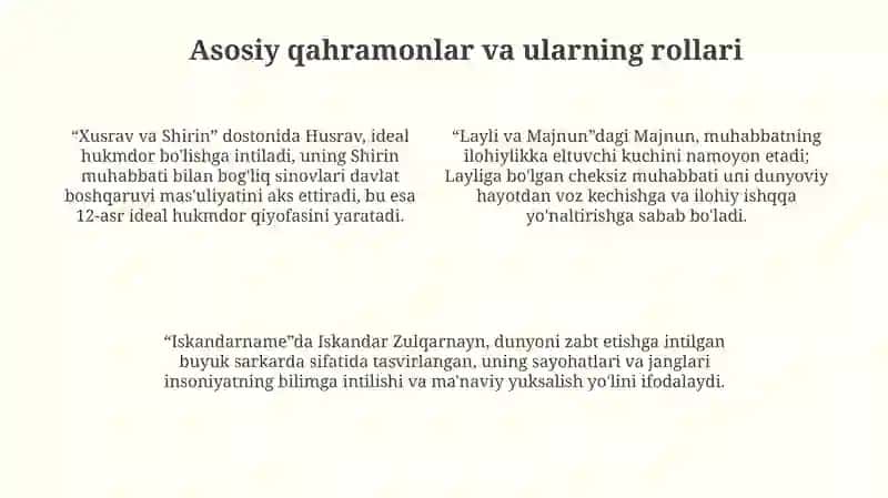 Nizomiyning “Xamsa”si 4