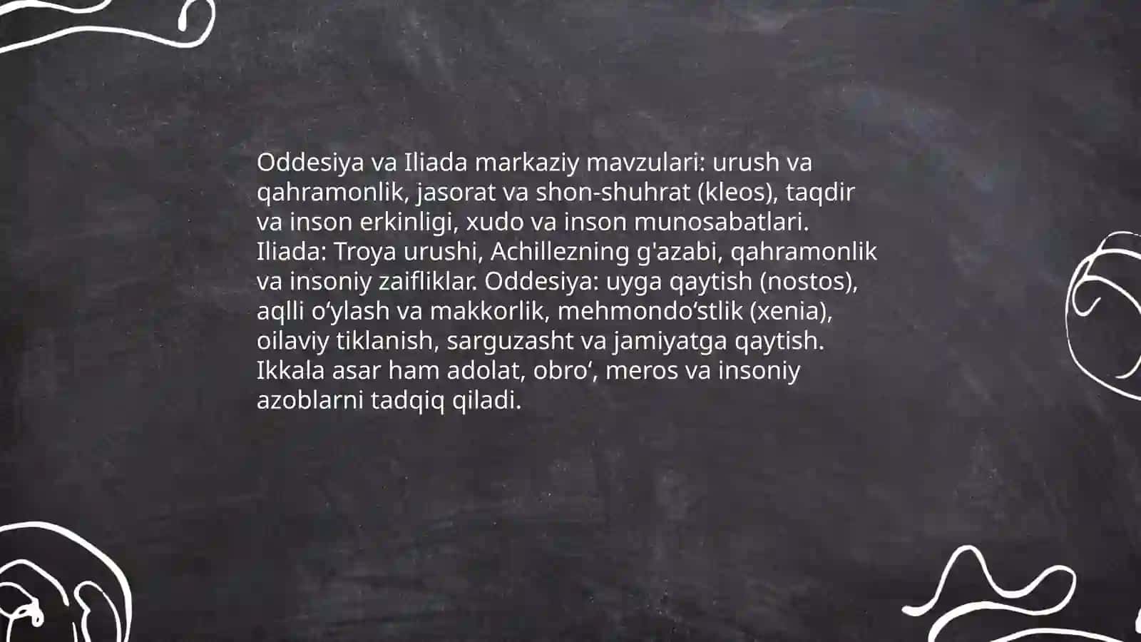 Oddesiya va Illiada asari tahlili 4
