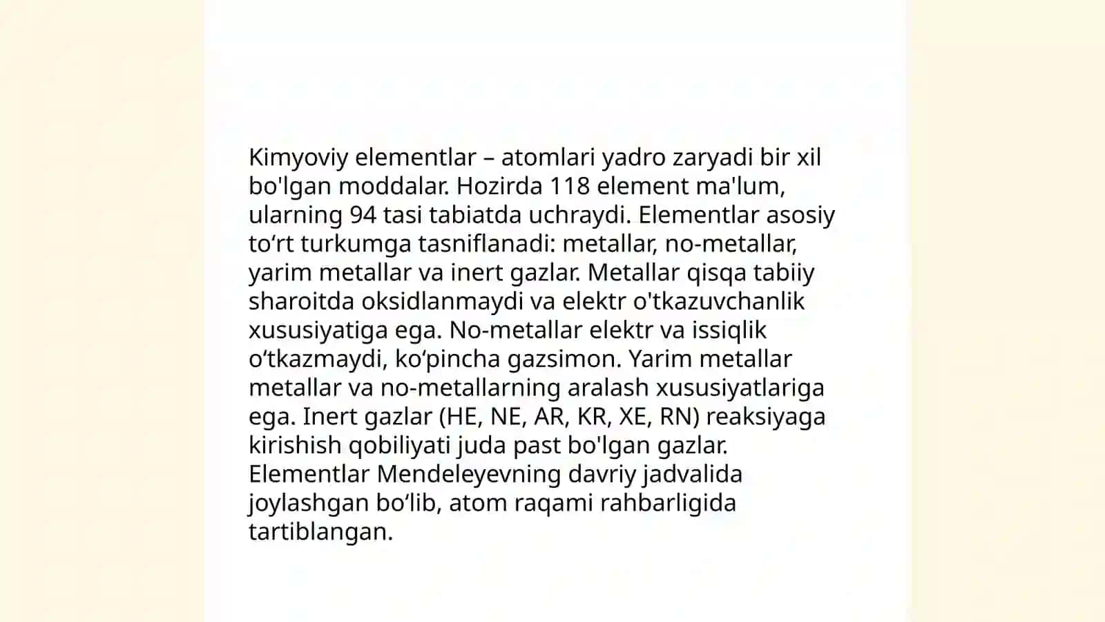 Dastlabki kimyoviy tushunchalar 4