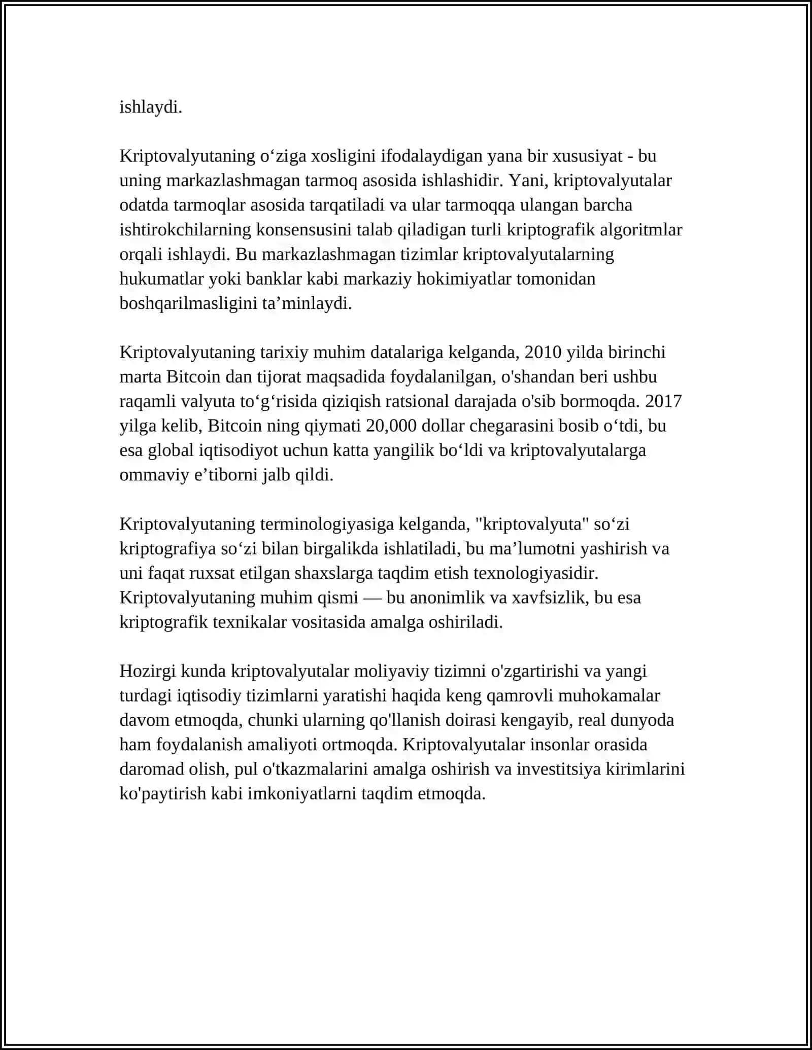 KRIPTAVALYUTALAR:TARIXI VA TASNIFI 4