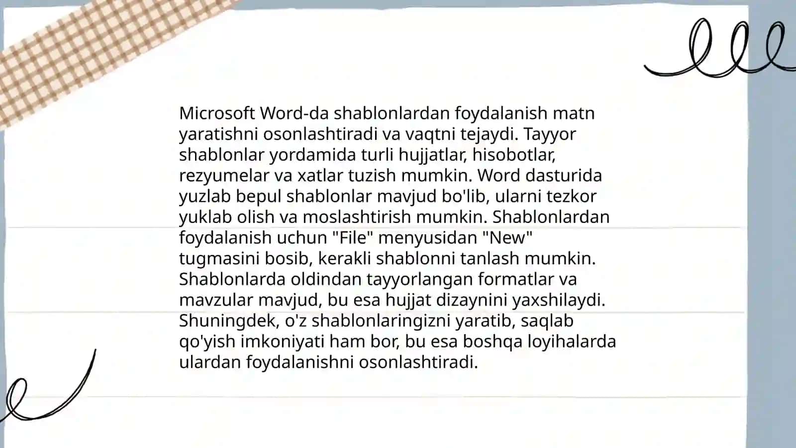Microsoft Word-da Matn Muharrirlarining imkoniyatlari 4