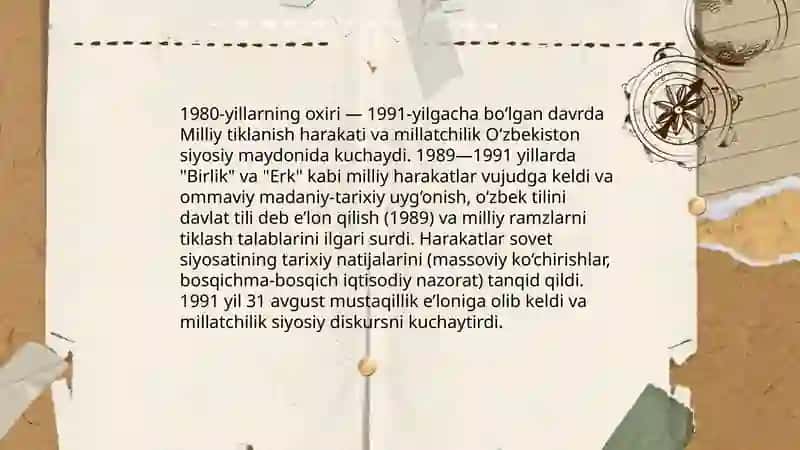 MUSTAQILLIKKA ERISHISH ARAFASIDA 4