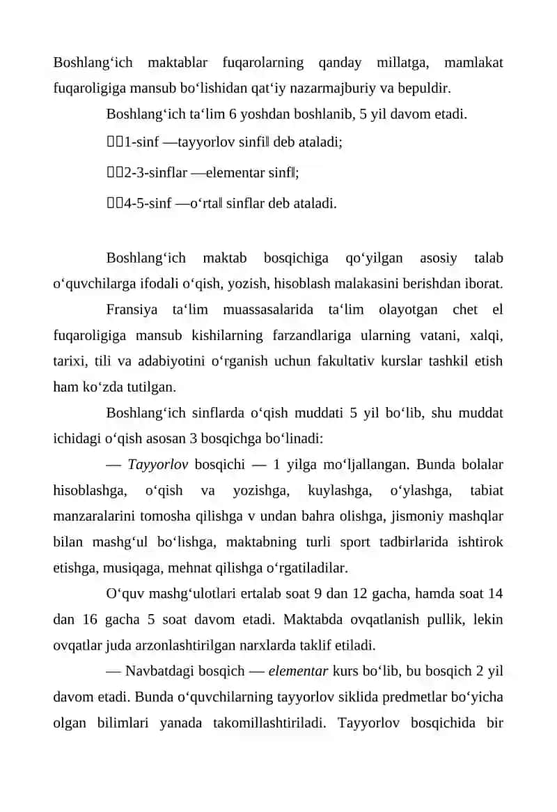 Fransiyada Ta’lim Siyosati 4