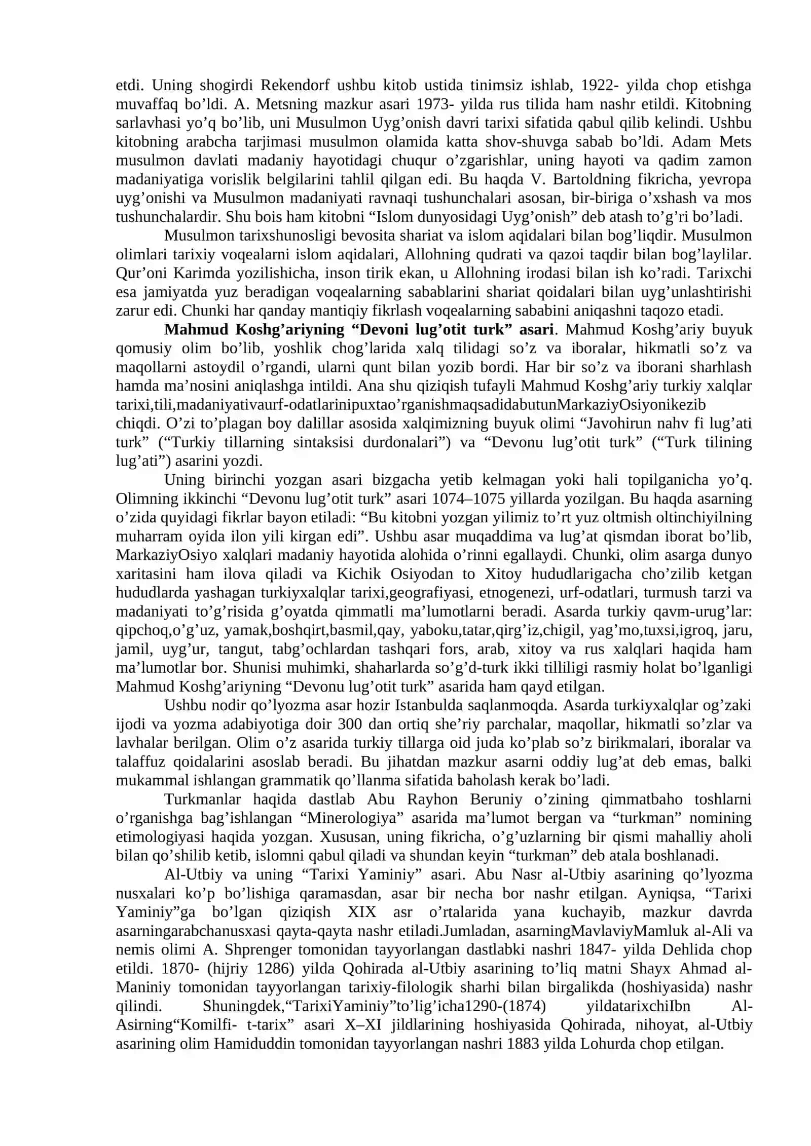 O'rta Asrlar Tarixining O'rganilishi 4
