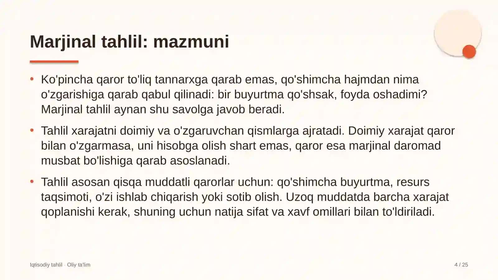 Asfalt-beton zavodlarida marjinal tahlil 4