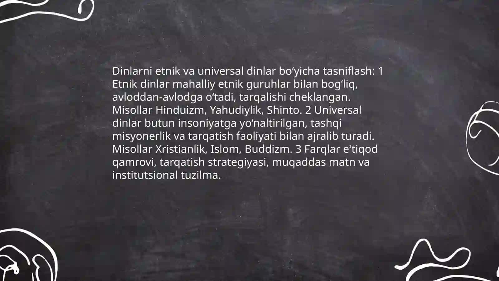 Dinlar Tasnifi Bòyicha 4