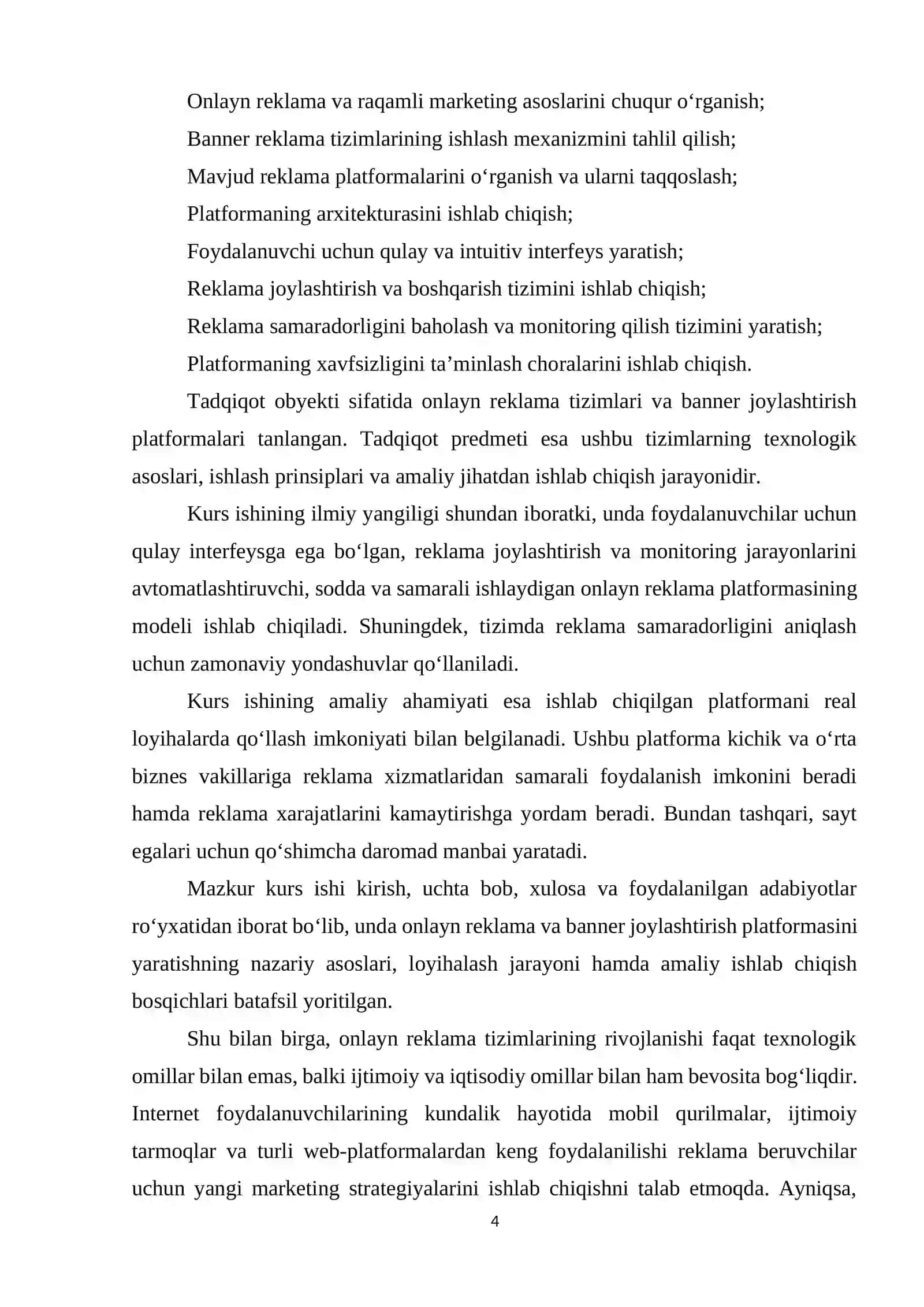 ONLAYN REKLAMA PLATFORMASINI LOYIHALASH 4