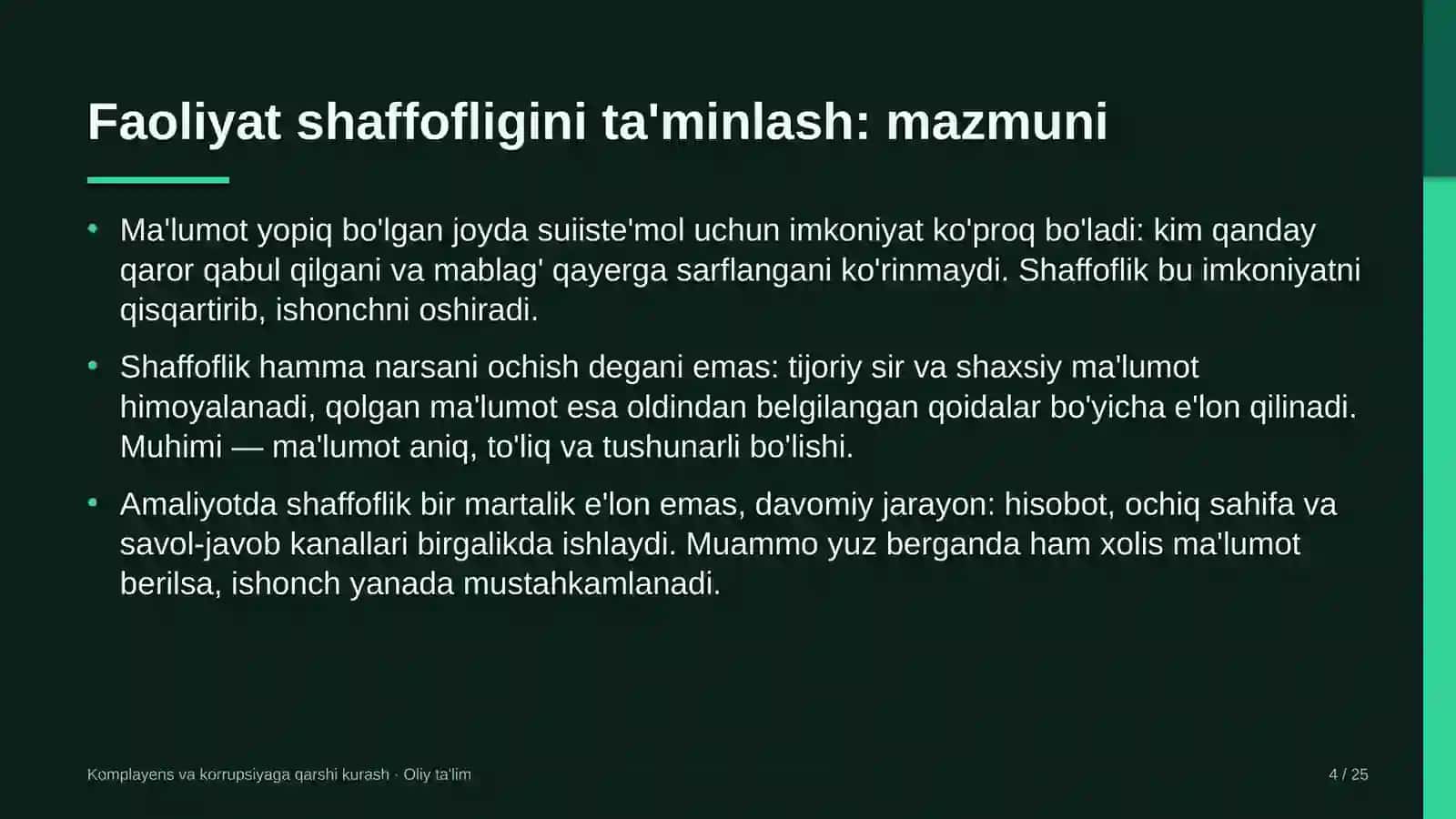 Hakamlik sudlarida faoliyat shaffofligini ta'minlash 4
