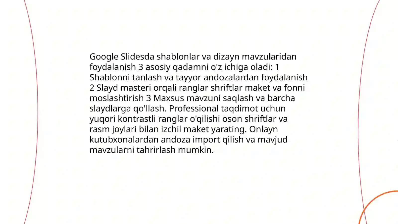Google Slidesda tadimotiar yaratish 4
