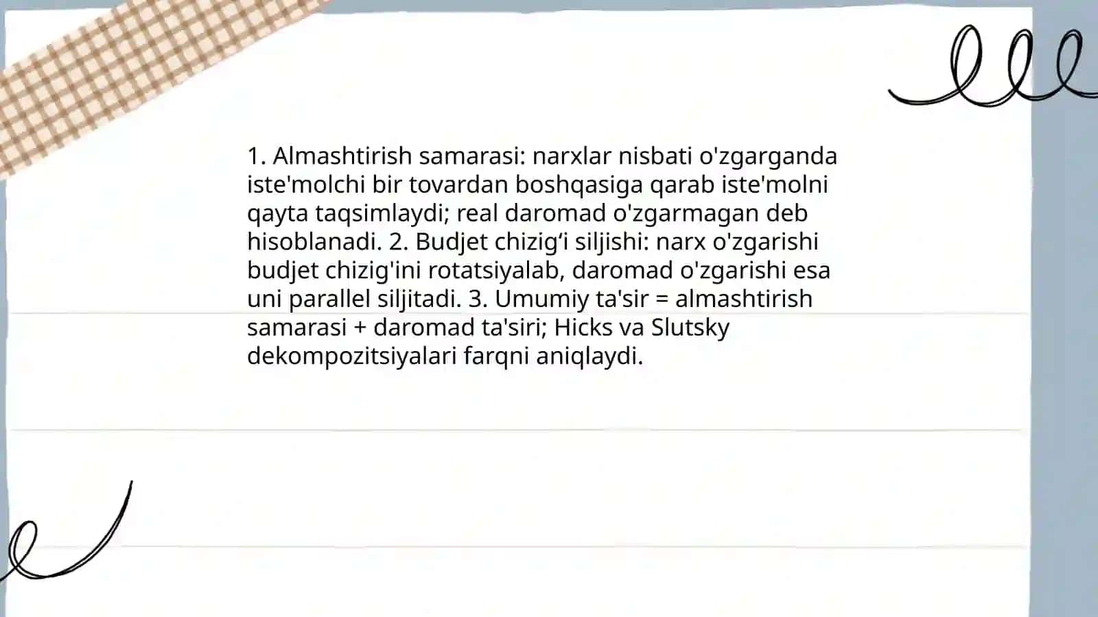 Daromad va almashtirish samarasi 4