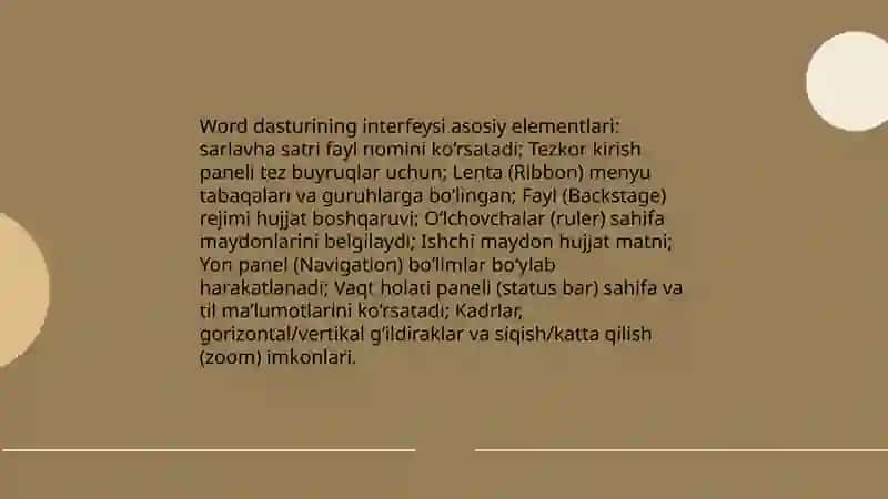 Word matn protsessori 4