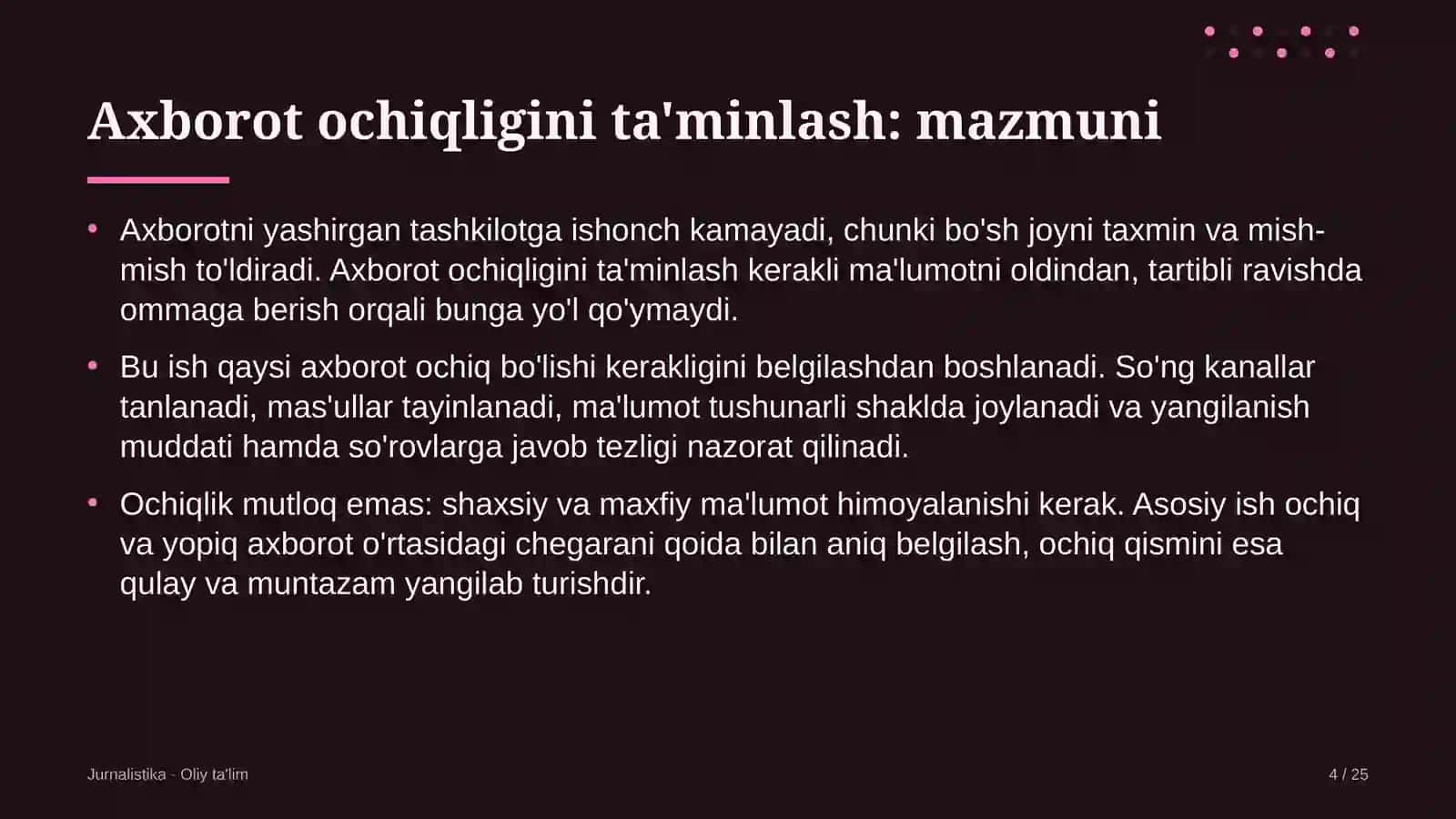 energetikada axborot ochiqligini ta'minlash 9632 4