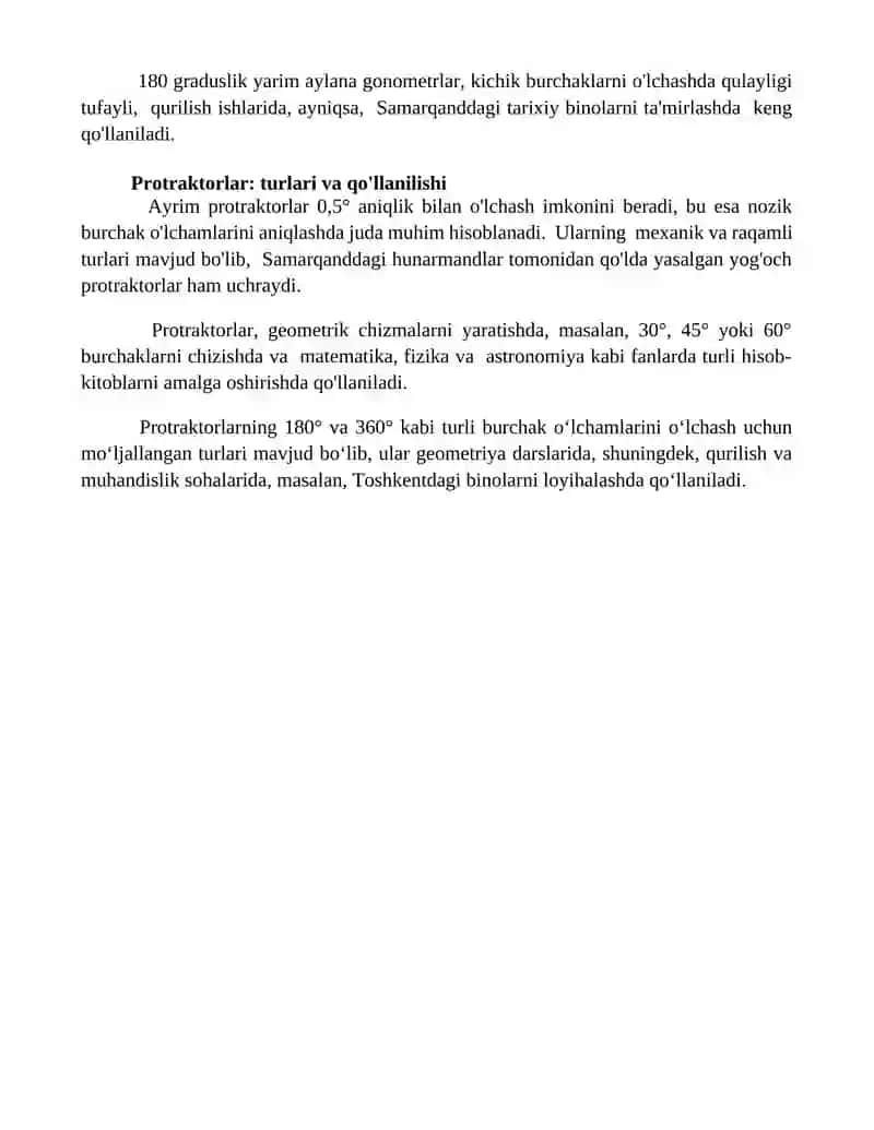 Burchak òlchash asboblari 4