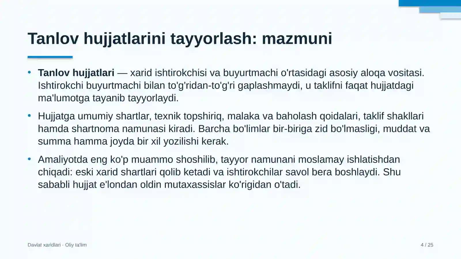 Davlat universitetlarida tanlov hujjatlarini tayyorlash 4