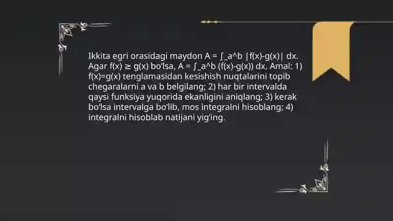 Aniq integralning geometrik tatbiqlari 4