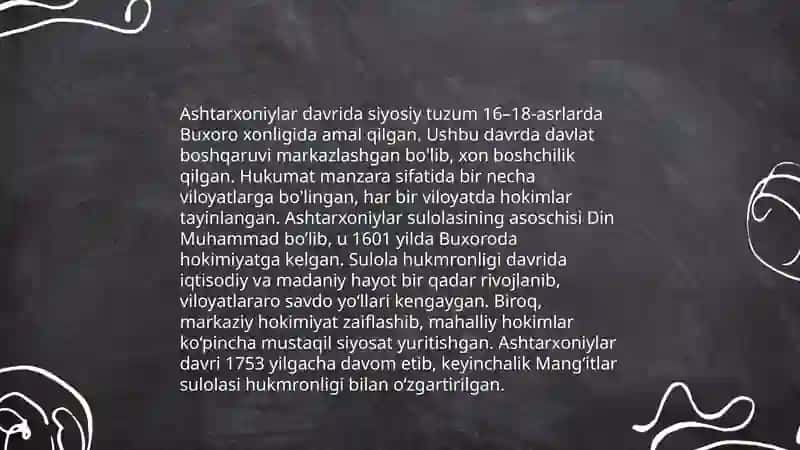 Ashtarxoniylar davri 4