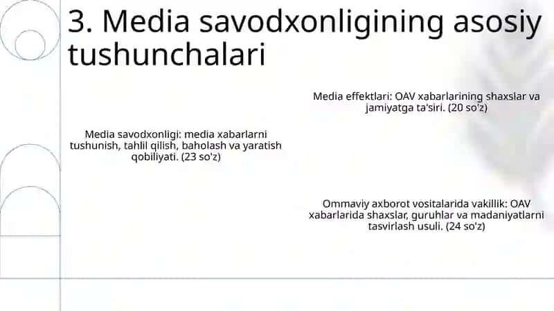 Media TaʼLimning Asosiy Tushunchalari Va Tayanch Iboralar 4