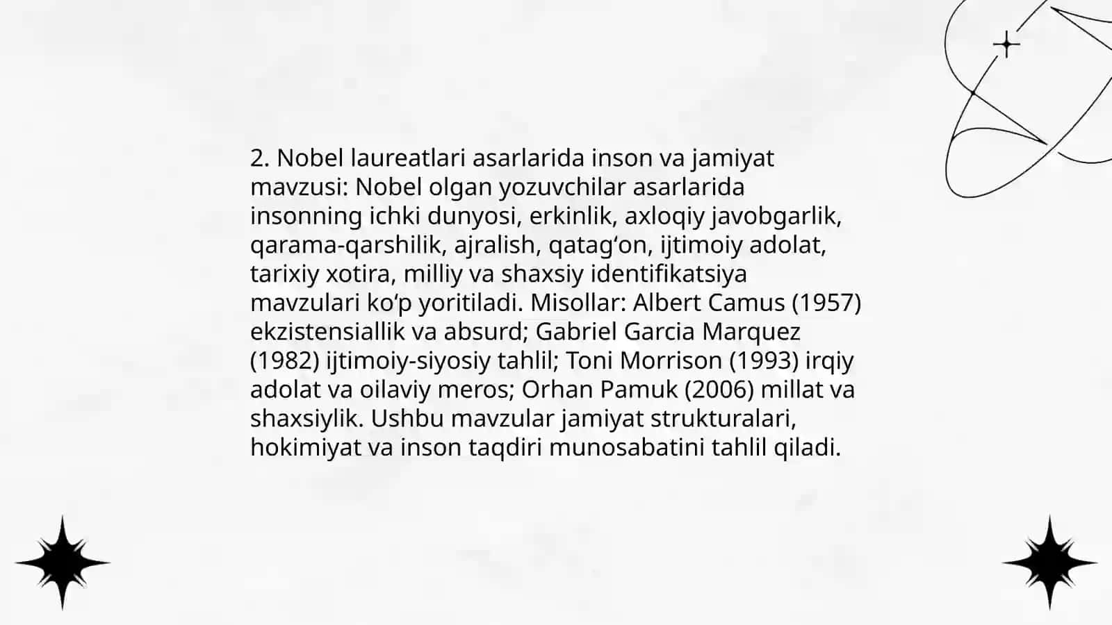 Adabiyot sohasida nobel mukofoti olgan adiblar 4