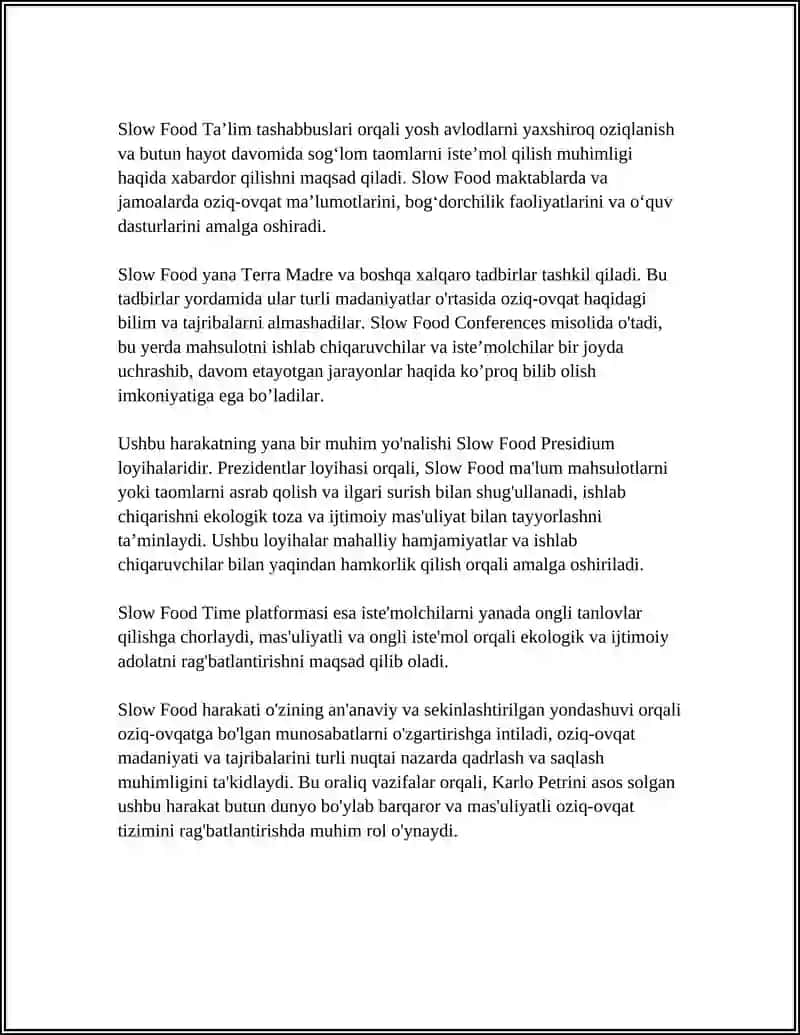 Slow Food 4