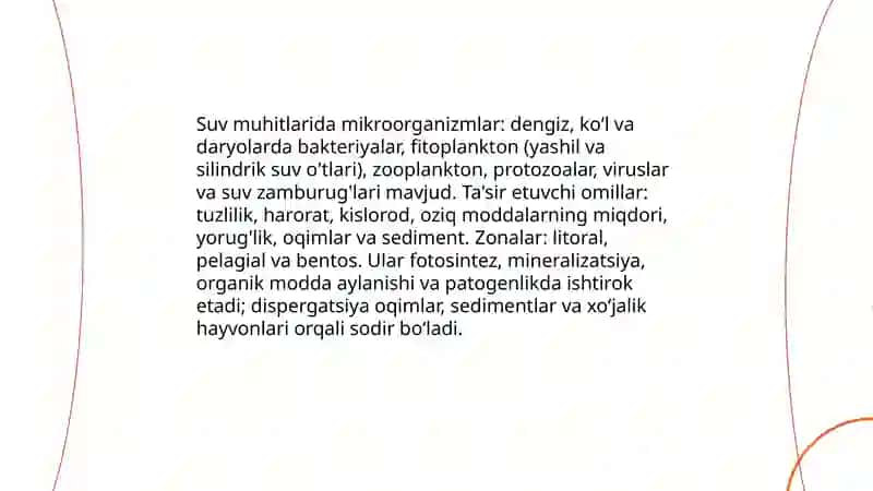 MIKROORGANIZMLARNING TABIATDA TARQALISHI 4