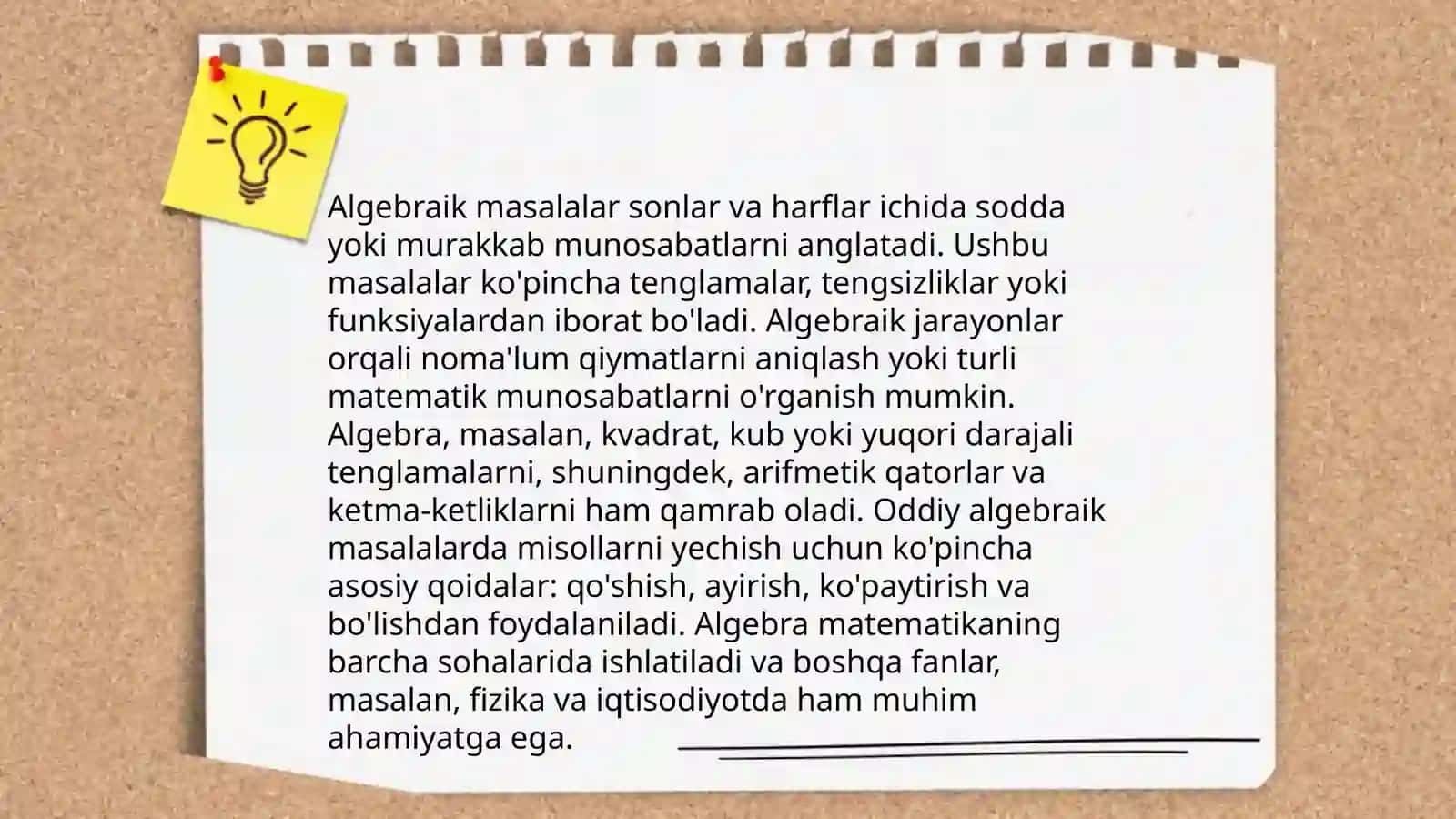 Arifmetik masalalar 4