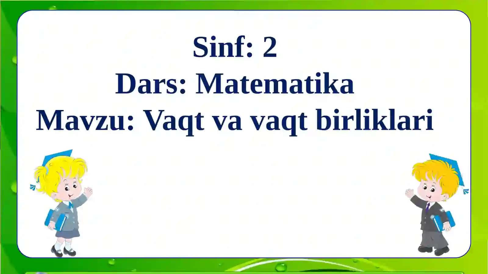 Vaqt vaqti birliklari 4