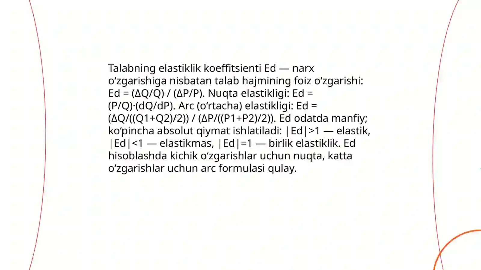 Talab elastikligi 4