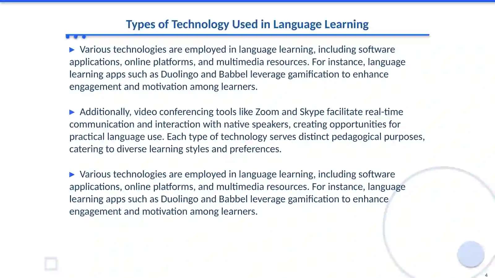 Technology in english as a foreign language 4