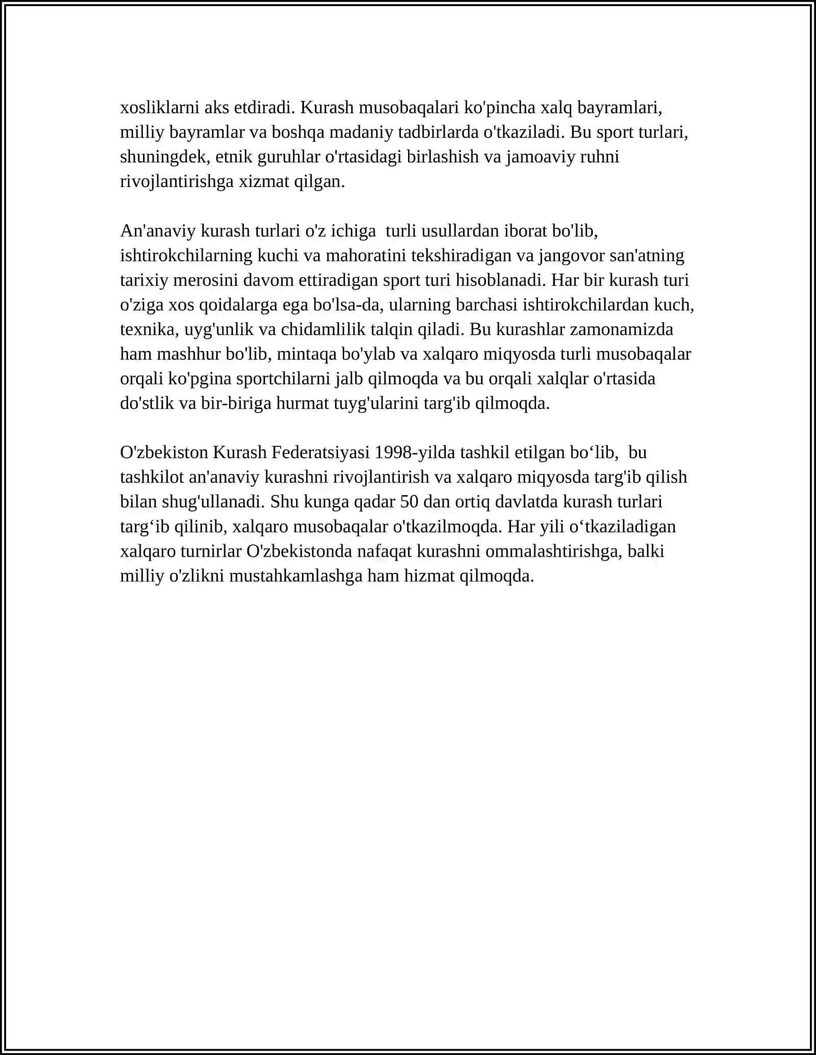KURASH TURLARI 4