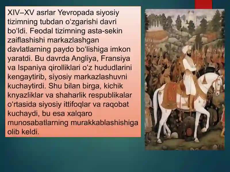 XIV XV asrlarda Yevropada xalqaro munosabatlar 4