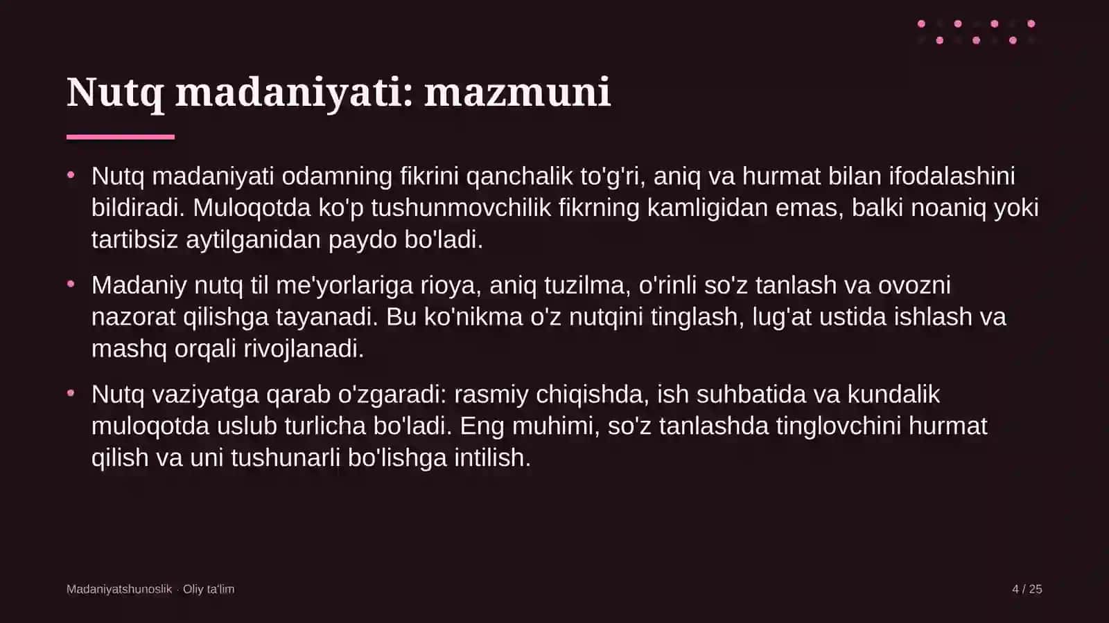 [Texnikumlarda nutq madaniyati] 4
