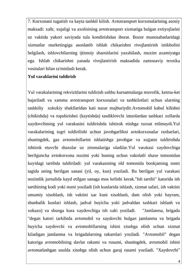 Yuk Tashish Shartnomasi 4