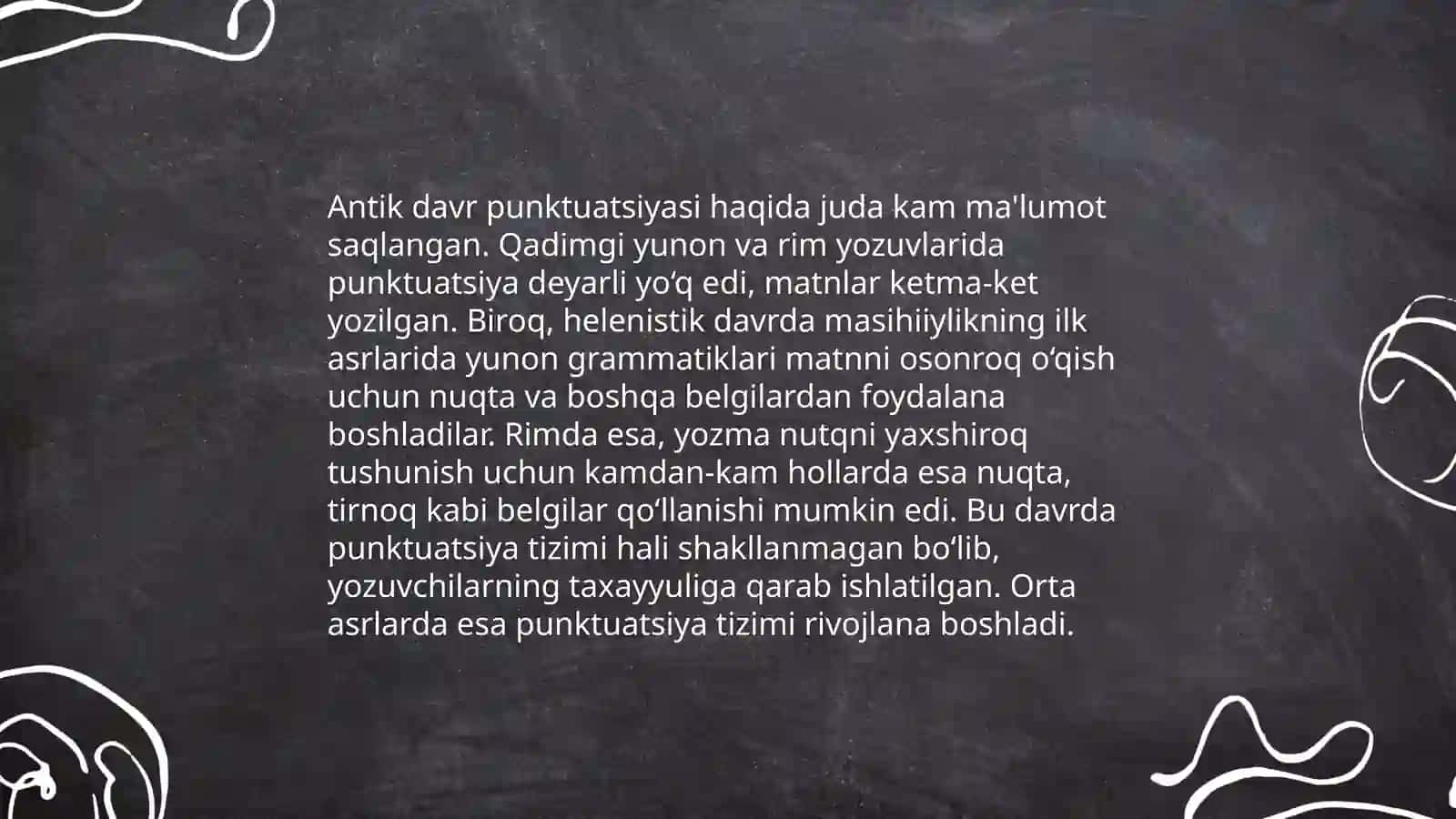 Punktuatsiyaning tarixiy shakllanishi 4