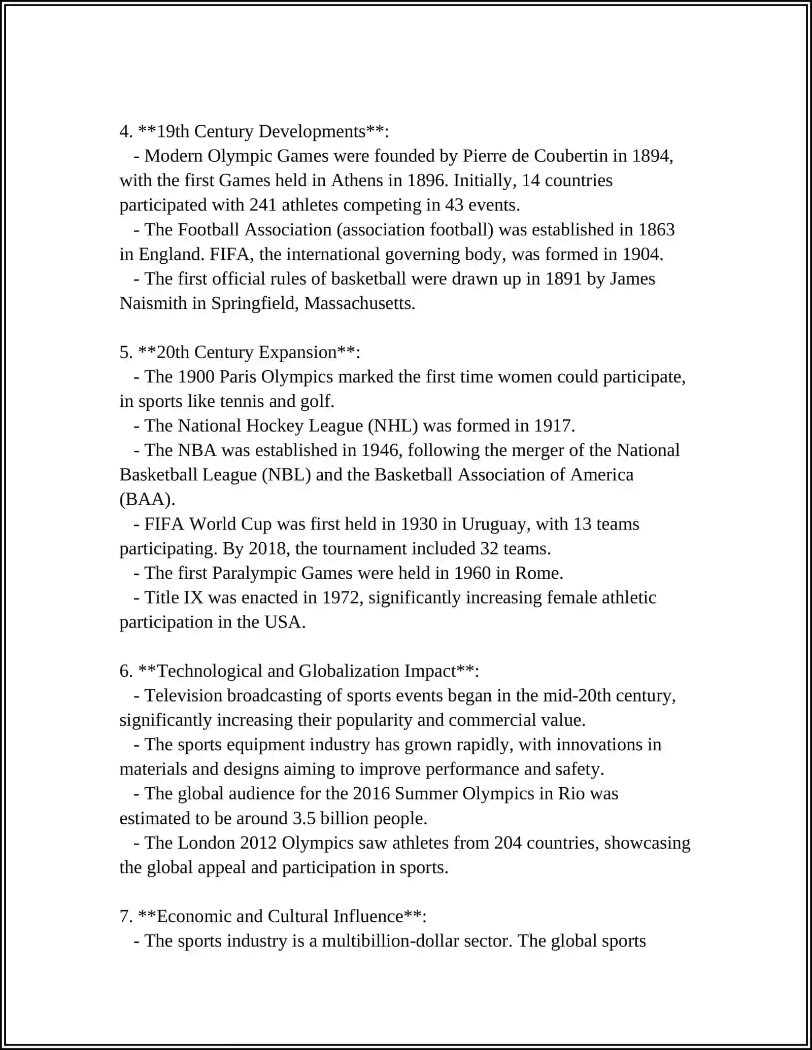 SPORTS HISTORY 4