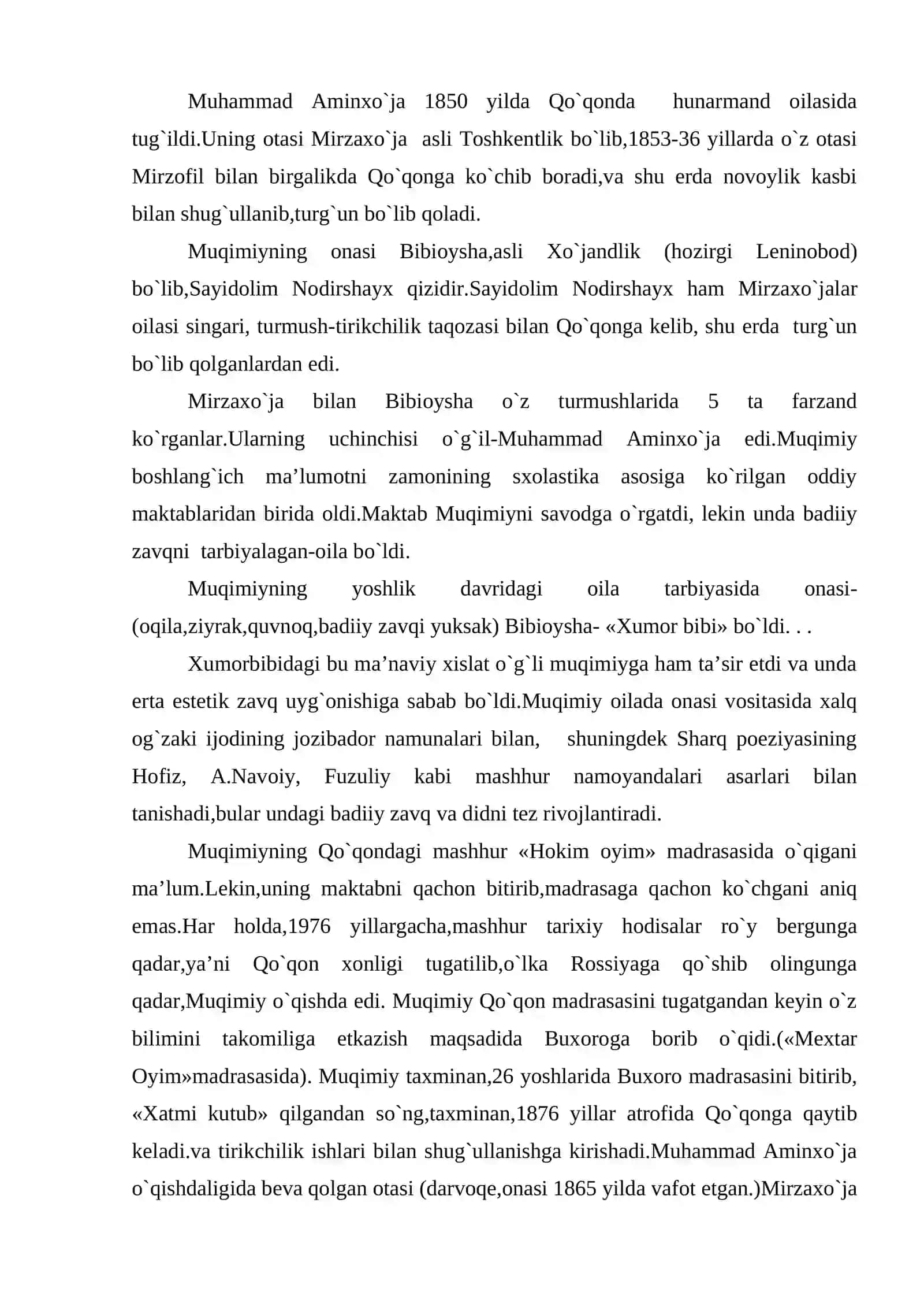Muhammad  Aminxo`ja Muqimiy 4