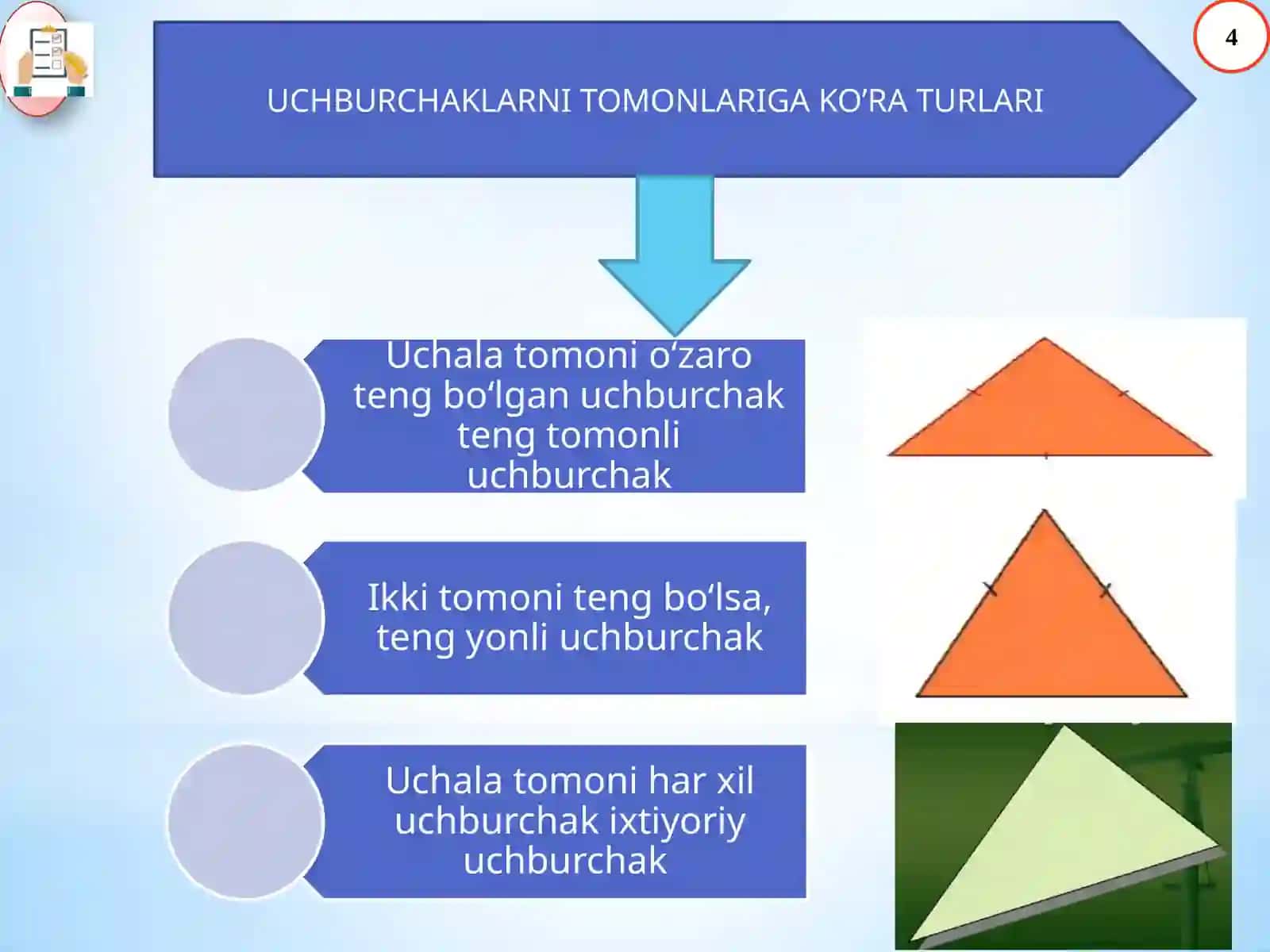 Uchburchaklar va ularning turlari 4