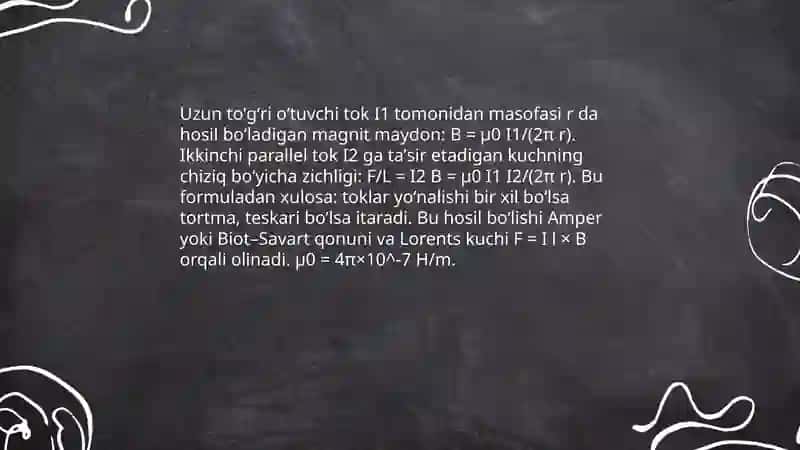 Amer kuchi parallel toklarning oʻzaro taʼsiri 4