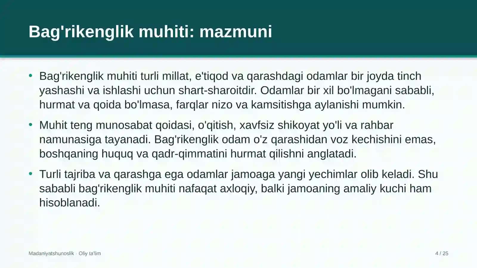 turizm qishloqlarida bag'rikenglik muhiti 5365 4