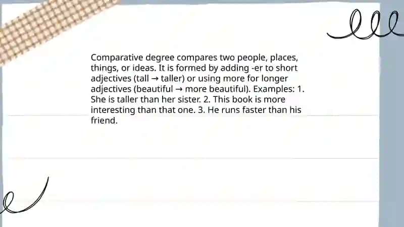 Degrees of Adjectives 4