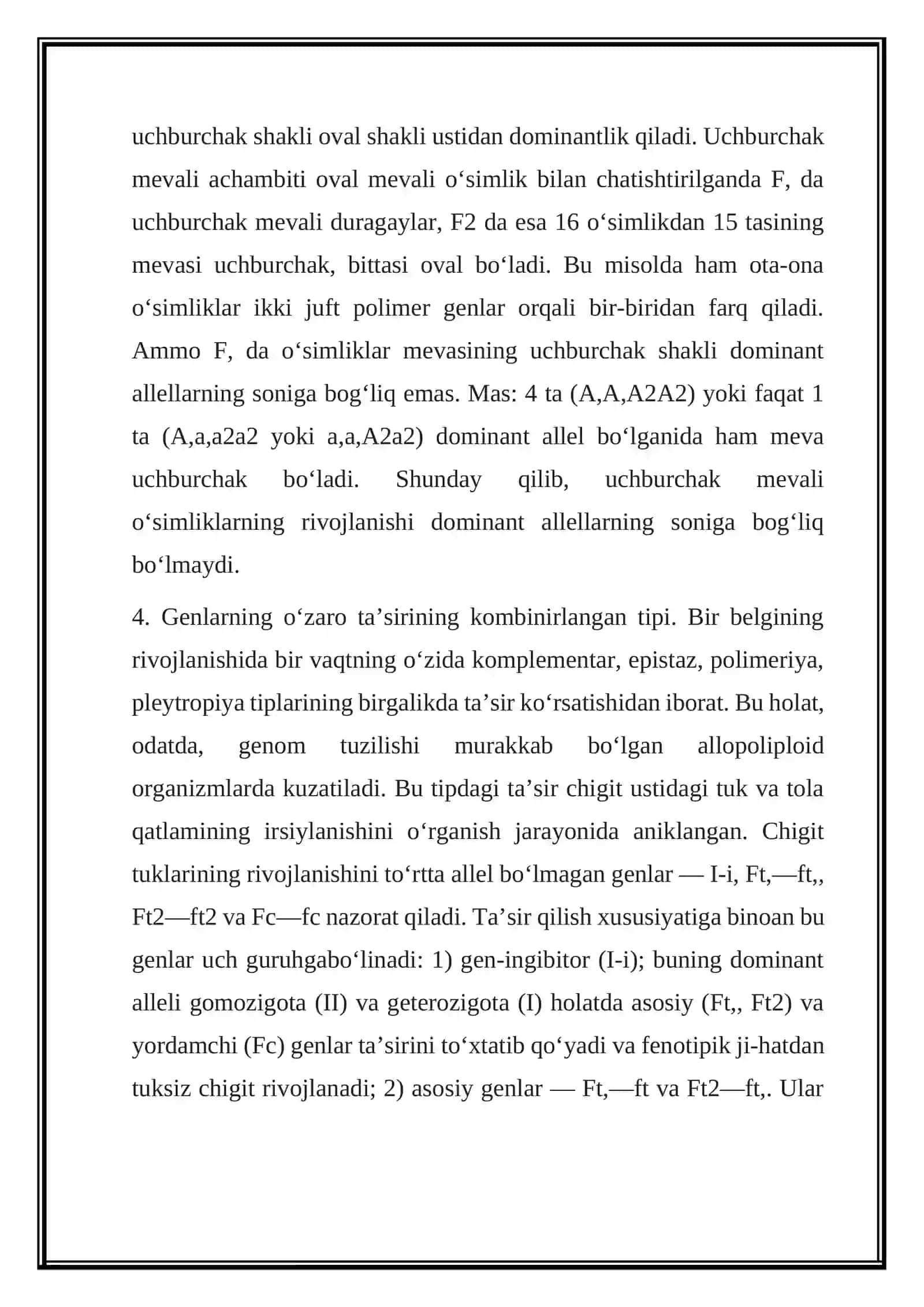 Genlarning oʻzaro taʼsiri 4