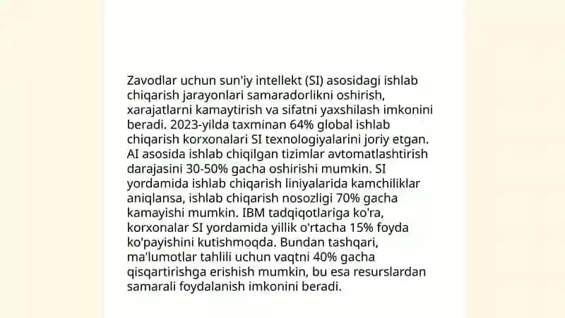 Sun'iy intellekt sanoat tarmoqlarida avtomatlashtirish 4