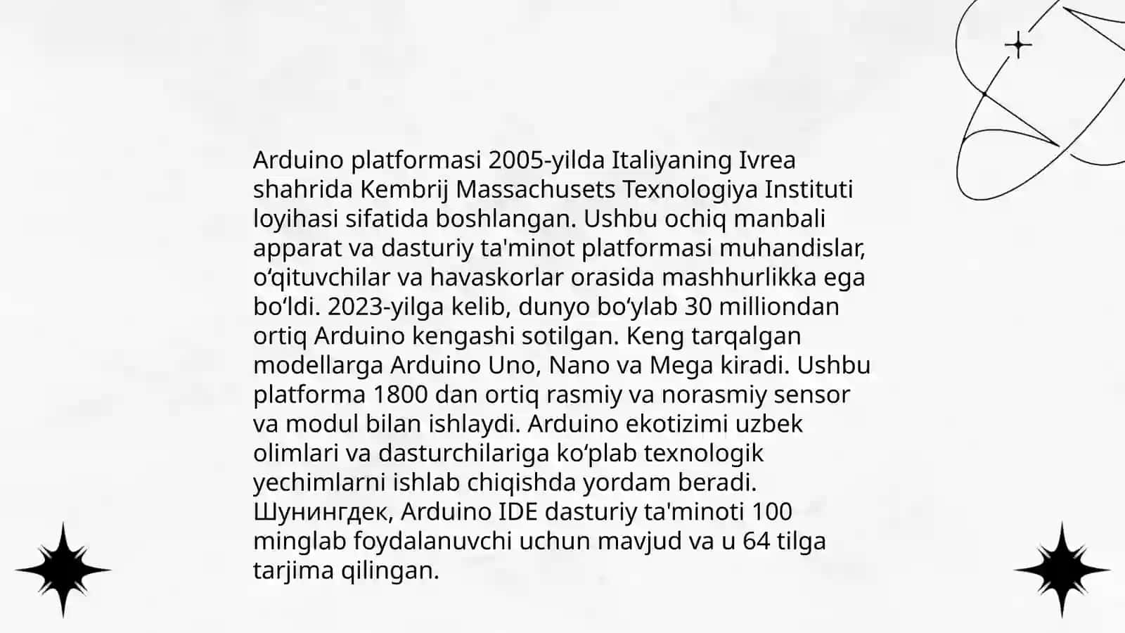 Arduino ning yaratilish tarixi va turlari 4